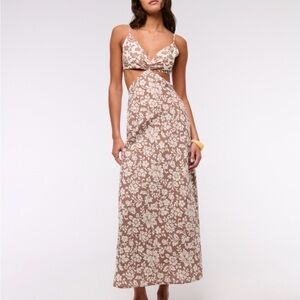 Abercrombie & Fitch Brown Floral Dress